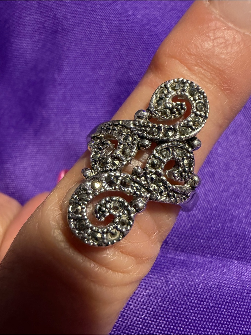 Park Lane Silver Swirl Statement Ring Size 8 New
